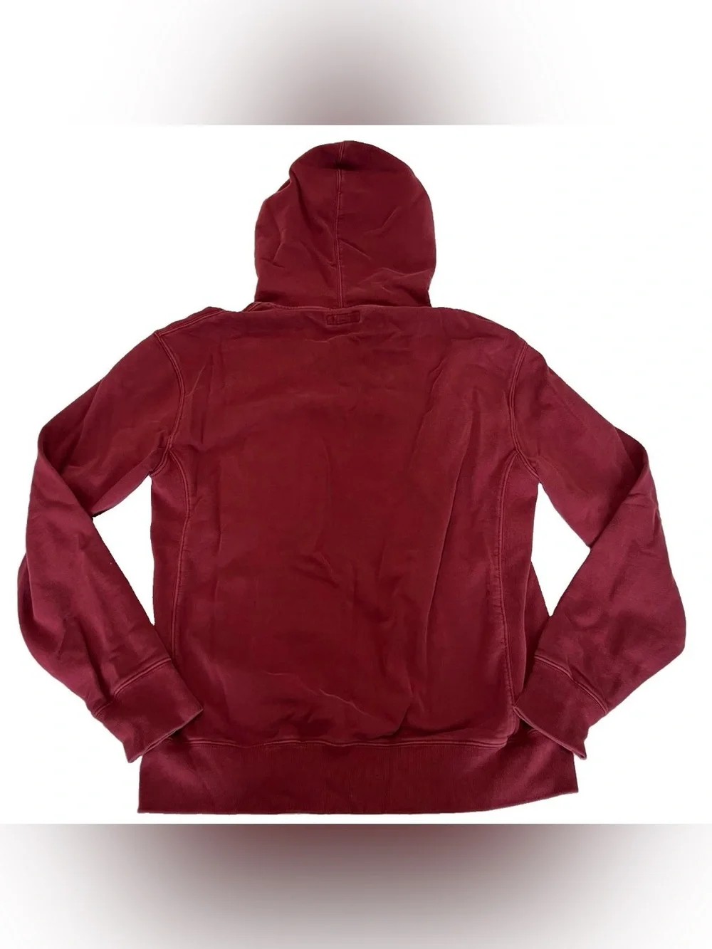 J. Crew Hoodie Mens M Knit Goods Pullover Sweatshirt Burgundy H4576